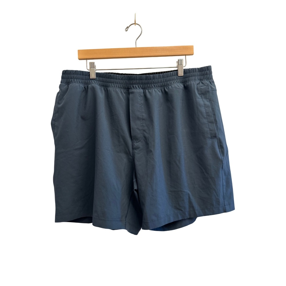 Bearbottom Men's XXL Athletic Shorts Dark Blue Stretch Training Gym with Liner